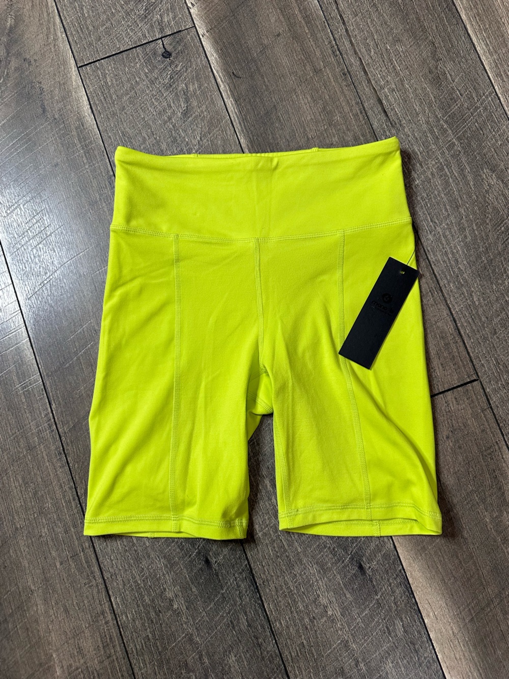 Mono B Lime Biker Shorts